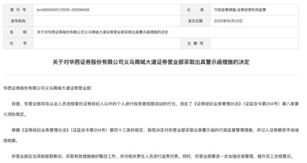 优配资 一券商营业部因违规揽客被警示，两名负责人被罚