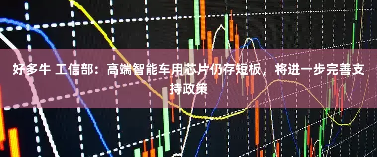 好多牛 工信部：高端智能车用芯片仍存短板，将进一步完善支持政策